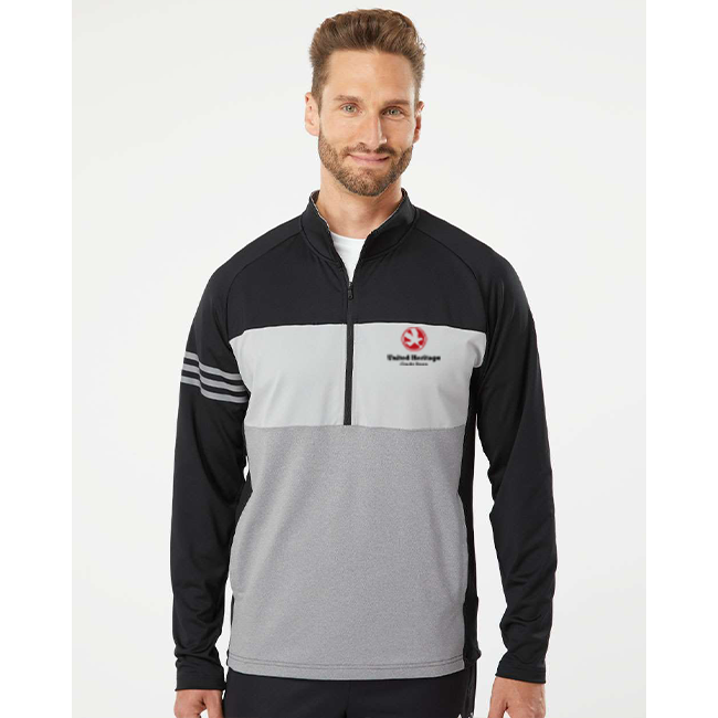 Adidas Mens 3-Stripes Competition Quarter-Zip Pullover