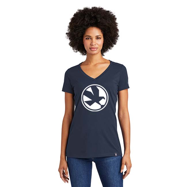 Women's Heritage Blend V-Neck Tee Eagle Logo