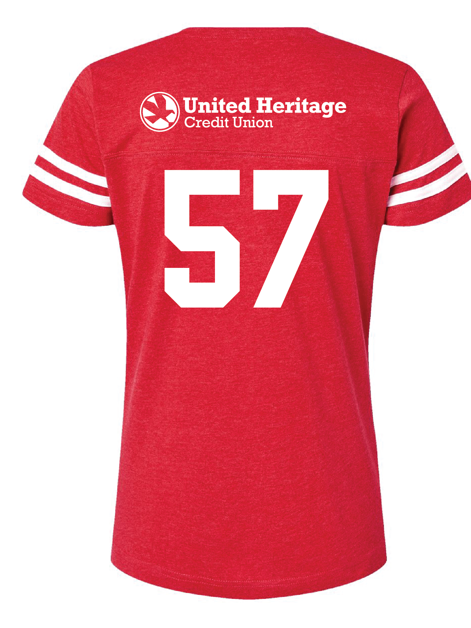 Women's Football V-Neck Fine Jersey Tee #4