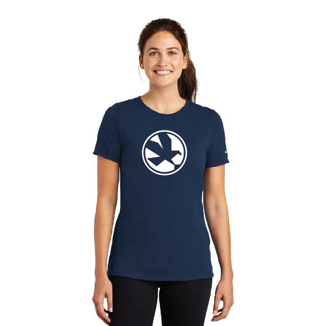 Nike Dri-FIT Cotton/Poly Short Sleeve Navy Eagle Logo T-Shirt