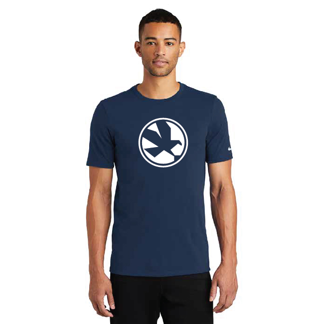 Nike Dri-FIT Cotton/Poly Short Sleeve Navy Eagle Logo T-Shirt