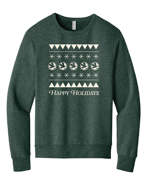 Bella and Canvas Emerald Green 'Happy Holidays' Sweatshirt